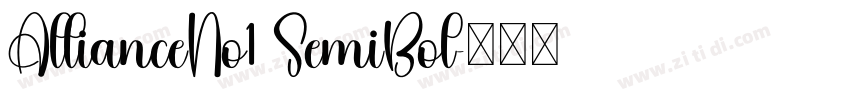 AllianceNo1 SemiBol字体转换